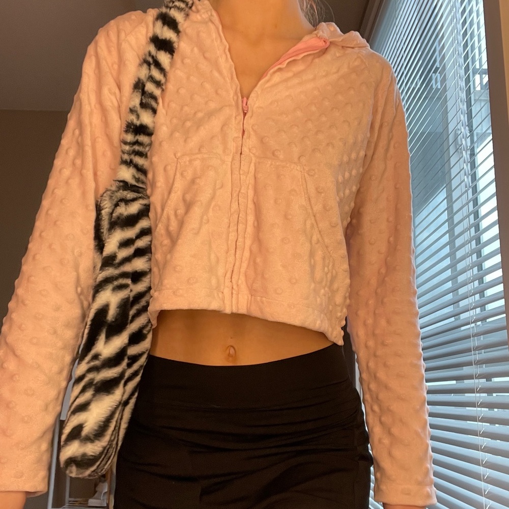 Adorable baby pink zip up